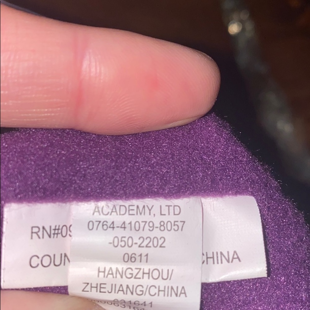 Academy Purple fleece beanie One Size Fits All​ - Picture 4 of 5